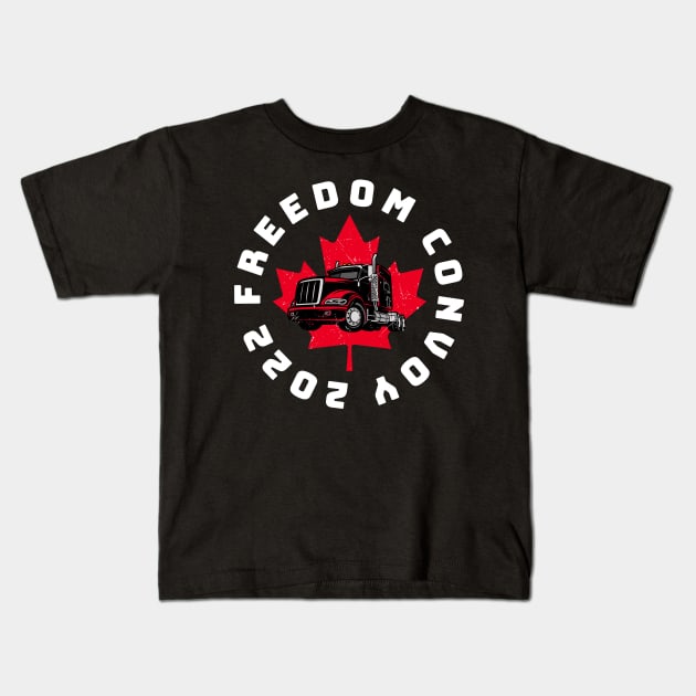 Canadanian Freedom Convoy 2022 Kids T-Shirt by Thermul Bidean